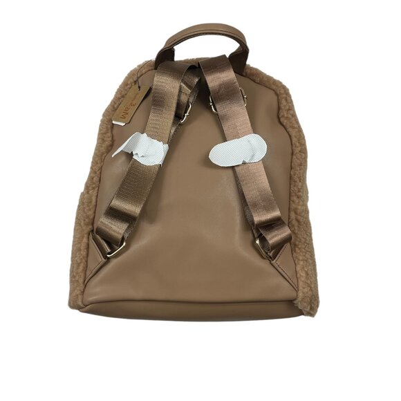 Tan Sherpa / Faux Fur / Fuzzy Backpack / Laptop Bag - NWT - Picture 3 of 9